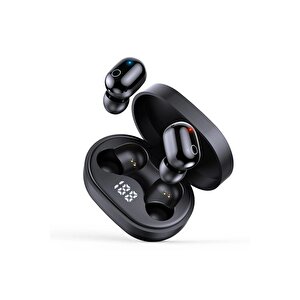 Siyah Pro Ledli Şarj Göstergeli 5.0 Bluetooth Kulaklık Uyumlu