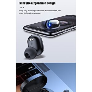 Siyah Pro Ledli Şarj Göstergeli 5.0 Bluetooth Kulaklık Uyumlu