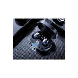 Siyah Pro Ledli Şarj Göstergeli 5.0 Bluetooth Kulaklık Uyumlu