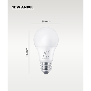 12W Bulb Led Ampul 3200K Sarı Işık 10 Adet