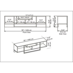 Decoroti̇ka Asal Tv Üni̇tesi̇ 150 Cm Efes Si̇yah