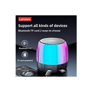 K3 Plus Speaker Bluetooth Hoparlör - Rgb Renkli Işıklı Hoparlör - Tf Card Girişli 360° Stereo