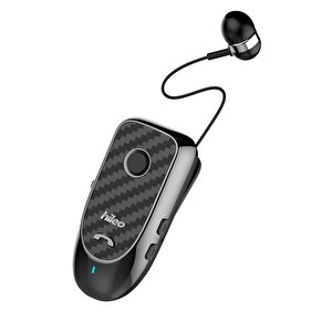 Hileo Hi̇60 Titreşimli Geri Çekilebilir Kablosuz Bluetooth Kulaklık 5.2 Siyah