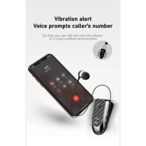Hileo Hi̇60 Titreşimli Geri Çekilebilir Kablosuz Bluetooth Kulaklık 5.2 Siyah