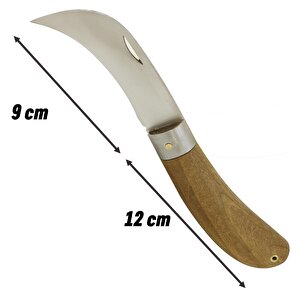 Kudret Aşı Bıçağı Eğri Uçlu Bağ Bıçağı Çakısı + Düz Uçlu Açı Bıçak + Aşı Bandı (3'lü Set)