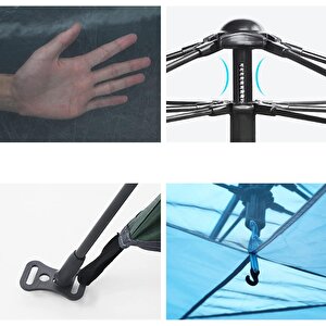 Yek Outdoor 4 Kişilik Tam Otomatik Tenteli Kamp Çadırı 240x240x160