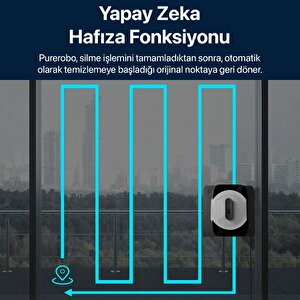 Elo Akıllı Cam Silme Robotu, Cam Temizleme Robotu Wi-fi Mobil Uygulama ve Uzaktan Kumanda, 3 adet Yedek Mop X8681