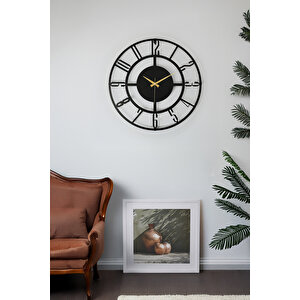 Bunnela Metal Siyah Duvar Saati 50x50cm Mds-50 Myk2034