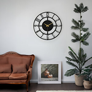 Bunnela Metal Siyah Duvar Saati 50x50cm Mds-50 Myk2034