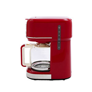 Gem Retro 15 Bardak Kırmızı Filtre Kahve Makinesi