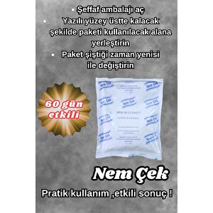 Nem Çek, Nem Emici Çekici, Rutubet Alici, Küf Önleyici, Kötü Koku Giderici (1 Paket)