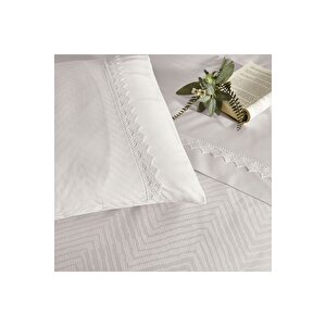 Lovely Dreams Jakar Çift Kişilik Nevresim Takımı Sambre Ekru