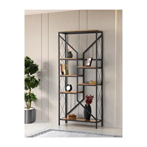 Flora Dekoratif Ferforje Kitaplık 80x30x182