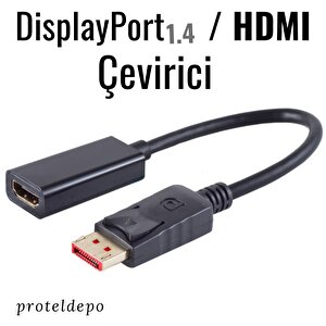 Irenis Displayport / Hdmi Çevirici, Dönüştürücü Kablo - 18 Gbit