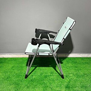 Rock Katlanabilir Kamp Sandalyesi Bardaklı Su Yeşili a03