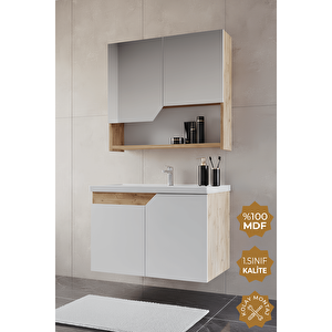 Teta Home Napoli 80 Cm Mdf Banyo Dolabı Seti
