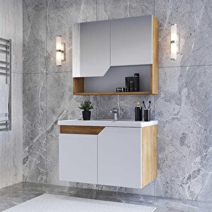 Teta Home Napoli 80 Cm Mdf Banyo Dolabı Seti
