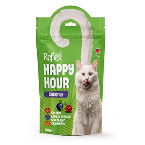 Happy Hour Cocktail Somonlu, Kuzu Etli, Tavuklu, Yaban Mersinli Ve Kızılcıklı Kedi Ödül Maması