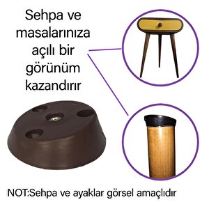 8 Adet Dereceli Ayak Tabanı Kahverengi Masa Sehpa Ayağı Bağlantı Aparatı Açılı Plastik