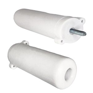 2 Adet Ayarlı Destek Ayağı 9.5 X 14.5 Cm Beyaz Gizli Mobilya Kanepe Baza Koltuk Ayakları Metrik 8 Civatalı İnce Diş
