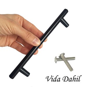 Boy Kulp Mat Siyah 128 Mm Kulp Mobilya Mutfak Dolabı Çekmece Dolap Kapak Kulpu Kulbu Metal Kulpları