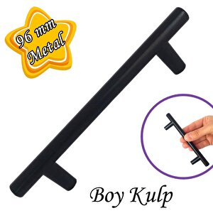 Boy Kulp Mat Siyah 96 Mm Kulp Mobilya Mutfak Dolabı Çekmece Dolap Kapak Kulpu Kulbu Metal Kulpları