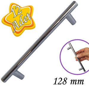 12 Adet Boy Kulp Krom 128 Mm Kulp Mobilya Mutfak Dolabı Çekmece Dolap Kapak Kulpu Kulbu Metal Kulpları