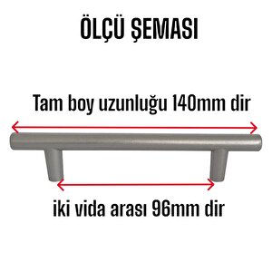 Boy Kulp Mat Krom 96 Mm Kulp Mobilya Mutfak Dolabı Çekmece Dolap Kapak Kulpu Kulbu Metal Kulpları