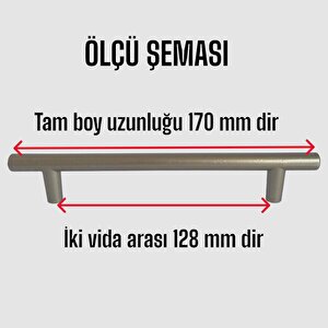 Boy Kulp Saten 128 Mm Kulp Mobilya Mutfak Dolabı Çekmece Dolap Kapak Kulpu Kulbu Metal Kulpları