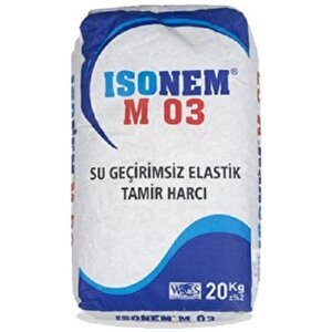 İsonem M03 Su Geçirimsiz Elastik Tamir Harcı 20 Kg Gri