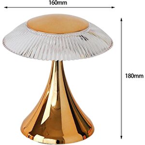 Lw-31 Abajur Karistal Elmas Masa Lambası Romantik Akrilik Led Gece Lambası Gold