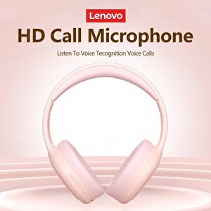 Lenovo Thinkplus Th30 Kablosuz Bluetooth Kulaküstü Kulaklık Pembe