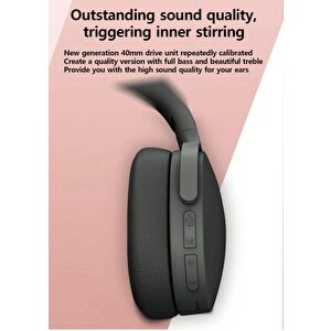 Torima P2961 Koyu Gri Kulak Üstü Kablosuz Bluetooth Kulaklık Koyu Gri