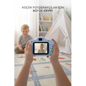 Torima Dijital Fotoğraf Makineleri Çocuk Kamerası 1080p Hd Cmr7 Mavi