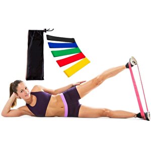 Egzersiz Plates Fitness Direnç Lastiği 5'li Set Kas Germe Ve Jimnastik  Seti