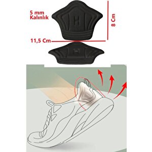 Siyah 5mm Ortopedik Spor Ayakkabı Topuk Koruyucu Vurma Önleyici
