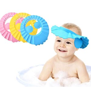 Bebek Banyo Şapkası Siperi Köpük Siperlik Mavi