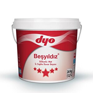 Dyo Beşyıldız Silikonlu Mat İç Cephe Boyası 20 Kg Toz Duman