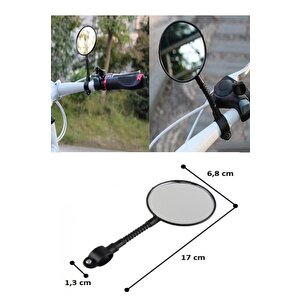 1 Adet Geniş Açılı Bisiklet Aynası Scooter Dikiz Aynası Yuvarlak