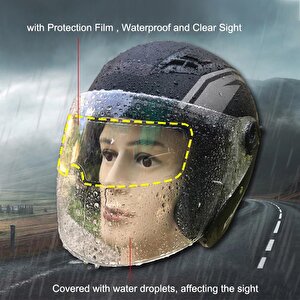 Motosiklet Kask Lens Filmi Evrensel Yağmur Kaydırıcı Şeffaf