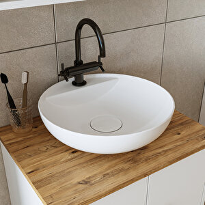 Roomart Ayaklı 2 Kapaklı Lavabolu Mdflam 60 Cm Banyo Dolab