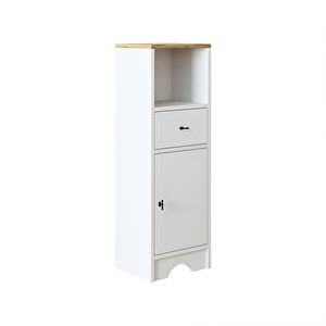 Roomart Banyo Dolabı Mdf 107 X 35 Cm Çekmeceli Banyo Boy Dolabı Mat Beyaz