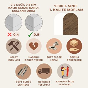 Roomart Banyo Dolabı Mdf 155 X 35 Cm Çekmeceli Banyo Boy Dolabı Mat Beyaz