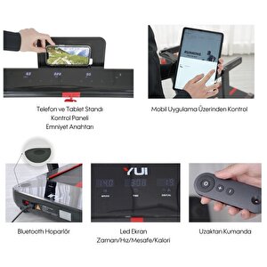 X24 Pro Plus 14 Km Hız 120 Kg Taşıma Katlanabilir Akıllı Yürüyüş Ve Koşu Bandı 2.5 Hp