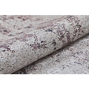 Modern Krem Dijital Baskı Yıkanabilir Hipoalerjenik Kaymaz Taban Halı Yolluk 160x230 cm