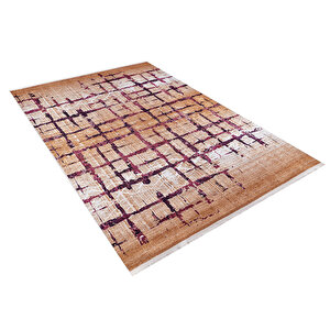 Modern Turuncu Dijital Baskı Yıkanabilir Hipoalerjenik Kaymaz Taban Halı Yolluk Ha079 160x230 cm