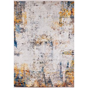 Modern Beyaz Dijital Baskı Yıkanabilir Hipoalerjenik Kaymaz Taban Halı Yolluk 80x400 cm