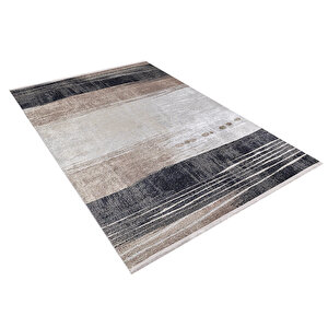 Modern Kahverengi Dijital Baskı Yıkanabilir Hipoalerjenik Kaymaz Taban Halı Yolluk Ha077 120x180 cm