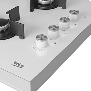 Beko Bstoc 827 B Beyaz Cam Set Üstü Ocak