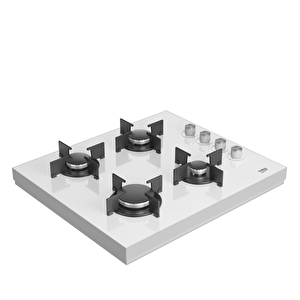 Beko Bstoc 827 B Beyaz Cam Set Üstü Ocak